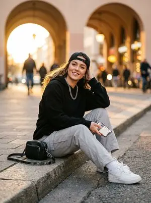 Bright Morning Street Fashion Portrait