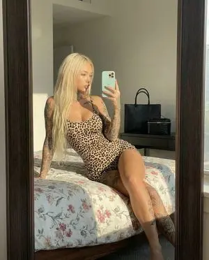 JSON Prompt for Realistic Mirror Selfie in Leopard Print Dress