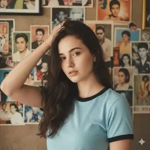 Vintage Portrait with Thai Celebrity Posters