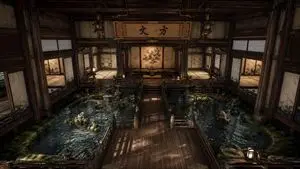 Cinematic Japanese Temple Hall