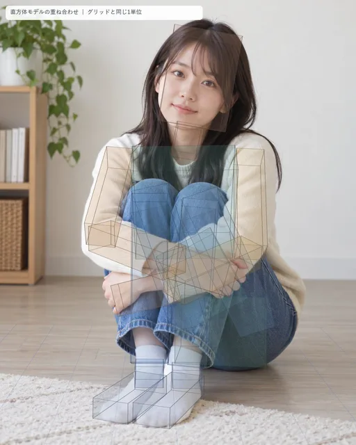 Infographic / Edu Visual - Seated Portrait Pose Estimation Overlay