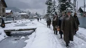 Cinematic Winter Scene in Kashmir Prompt