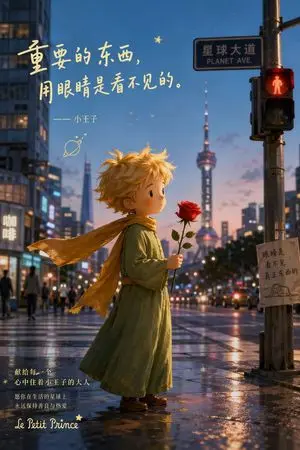 Little Prince Shanghai Rain Poster