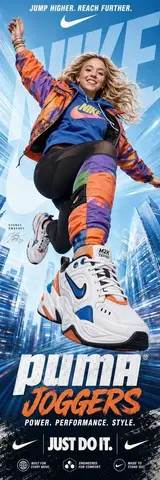 Nike advertising poster prompt