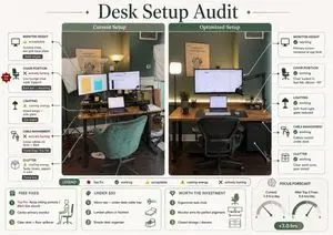 Desk Setup Audit Infographic