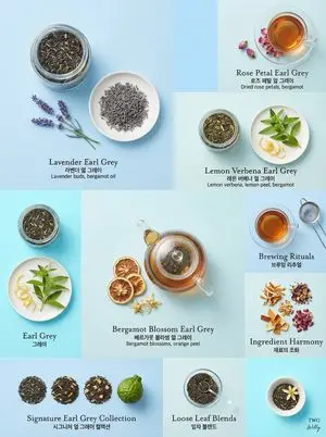 Luxury Earl Grey Tea Editorial Layout