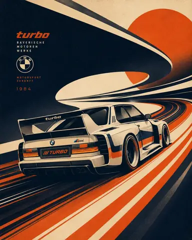 Futurist Retro Vehicle Illustration