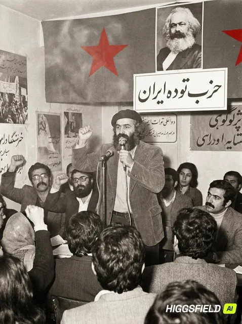 70s Iran Political Group Portrait