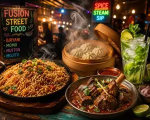 Vibrant Fusion Street Food Scene