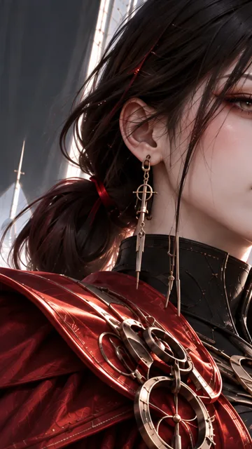 Profile / Avatar - Futuristic Crimson Judge Portrait