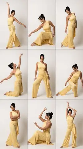 9-Panel Dance Editorial Grid with Identity Lock