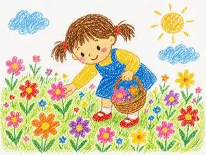 Crayon Style Drawing Prompt