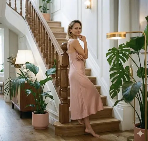 Elegant Interior Staircase Portrait