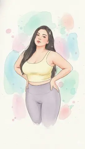Watercolor Blob Doodle Identity Preservation Prompt