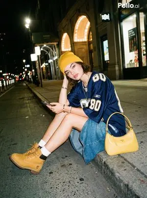 Y2K Street Fashion Night Portrait