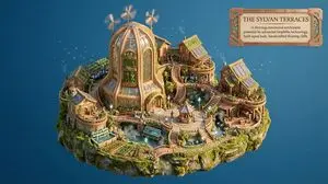 Whimsical Mono-Punk Floating Miniature Diorama Generator (Duplicate)