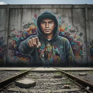 2D-to-3D Graffiti Mural Transition in Urban Surabaya