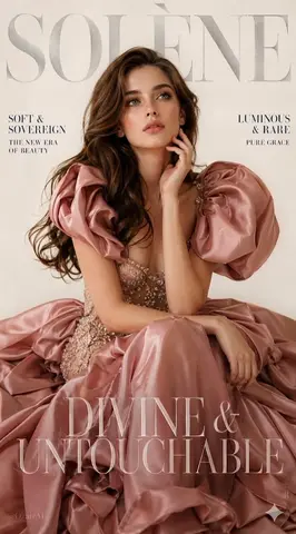 A breathtaking luxury fashion magazine cover