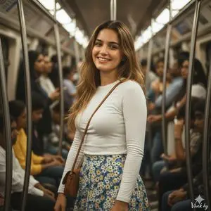 Metro Candid Portrait (Smiling Girl)