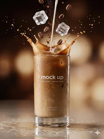 Transparent Glass Hyper Realistic Ai Edited Commercial Beverage Photography Liquid Splash Erupting