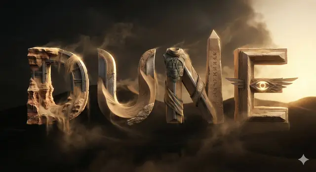 cinematic 3D typographic composition spelling [WORD / NAME], where