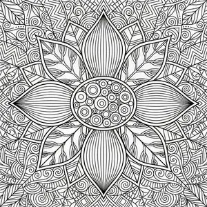 Flower Mandala Coloring Page