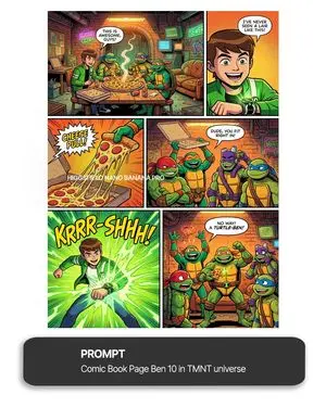 Ben 10 meets TMNT full comic page