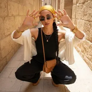 Desert-Chic Fashion in a Stone Alleyway