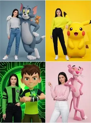 Hyper-realistic Childhood Cartoon Fashion Shoot