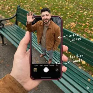 Smartphone Screen Stepping Out Optical Illusion Prompt