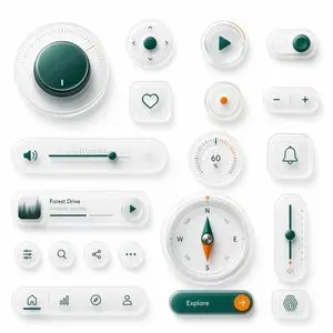 Glassmorphism UI Component Kit