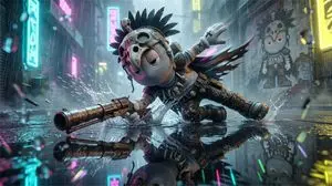 High-Speed Cinematic Cyberpunk Scene Prompt
