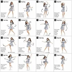 16-Pose Dance Instruction Sheet