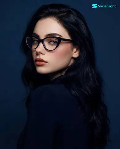 Cat-Eye Glasses Fashion Portrait