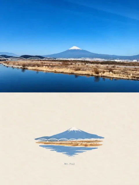 Infographic / Edu Visual - Mount Fuji Watercolor Transformation