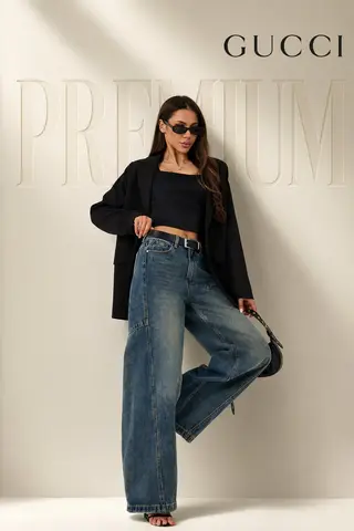 full body female model in confident fashion pose (one