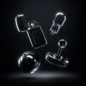 Ultra-Modern Transparent Black Hyperrealism