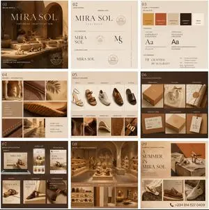 Luxury Footwear Brand Identity Board