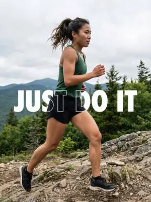 Motivational Trail Running Action Shot Prompt