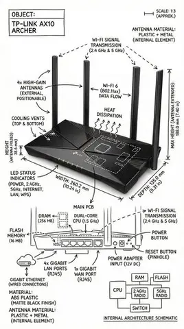 Infographic Image with Technical Annotation Overlay