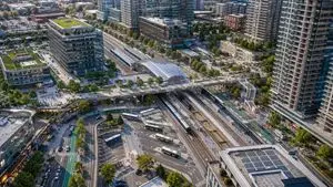 Aerial View of Modern Transit Hub