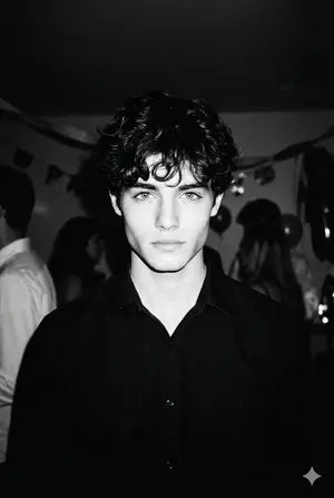 High-Contrast 90s Disposable Camera Portrait