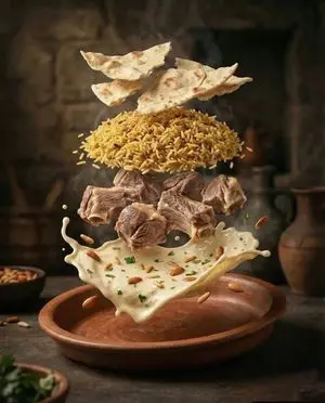 Hyper-realistic Deconstructed Middle Eastern Cuisine Prompt