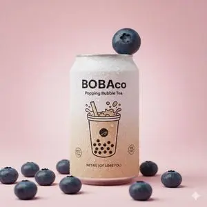 Studio Product Photo Prompt for Boba Tea Can