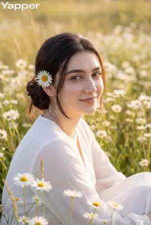 Dreamy Meadow Portrait at Golden Hour