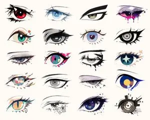 Illustrator-style eye design