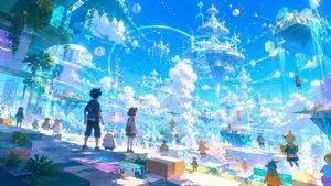 Crystal Sky City Anime Vista