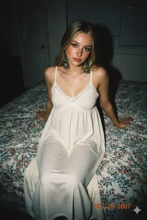 Late-2000s Flash Portrait with Date Stamp