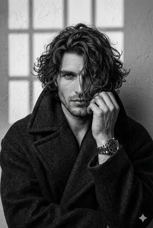 Black and White Aesthetic Close-up Portrait