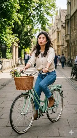 Candid European Bicycle Shot